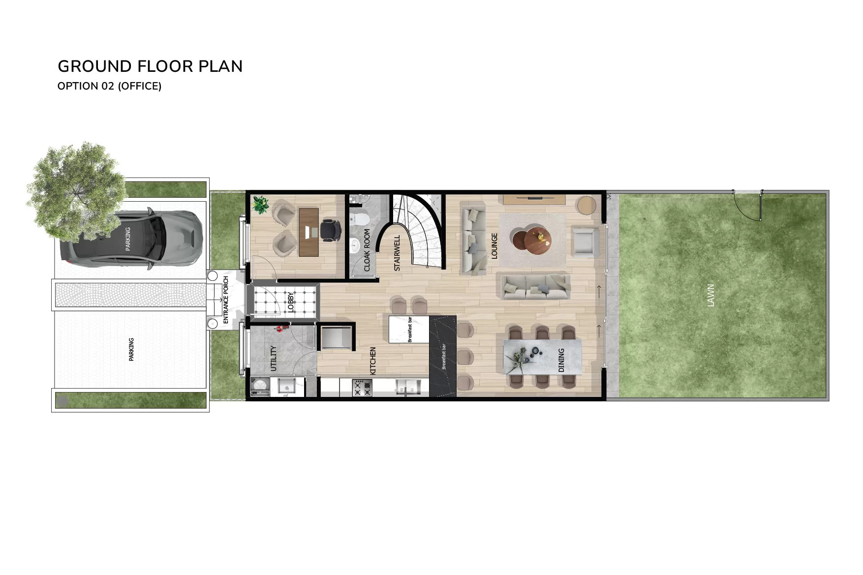 Silver Hill Phase 1 ground floor with home office